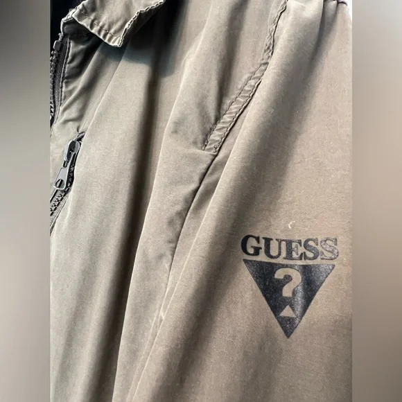 Guess Olive Green Lightweight Jacket with Relaxed Fit - Picture 4 of 15